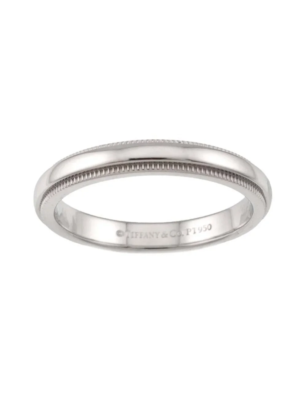 Tiffany & Co Milgrain Ring Width Pt Platinum Together